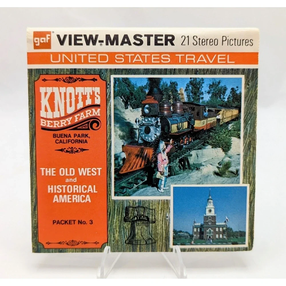 1974 GAF View-Master Knott's Berry Farm The Old West & Historical America 3 Reel